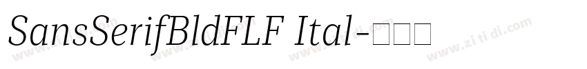 SansSerifBldFLF Ital字体转换